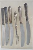 A collection of silver hallmarked flatware to incl