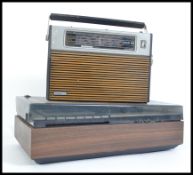 A retro teak affect cased Sony stereo cassette - c