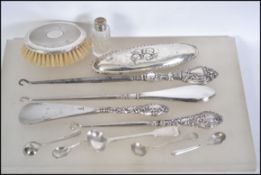 A good mixed quantity of silver ware to include sp