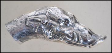A contemporary good sterling silver walking cane h