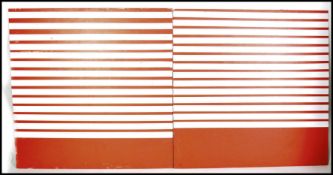 A large pair of mid century painted two tone shove