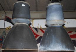 A pair of mid century - 1960's industrial factory