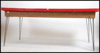 A stunning large formica and chrome refectory hair