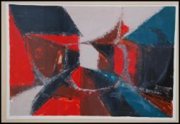 A 20th century abstract gouache painting  of very