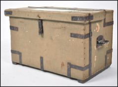 A World War One canvas bound and metal strapped fi