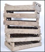 A set of 6 vintage industrial mid century apple cr