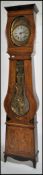 A large 19th century French walnut comtoise longca
