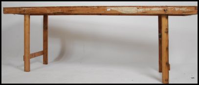 An unusual long mid century retro Industrial trest