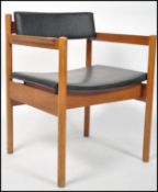 A 1970's Retro Danish inspired teak and black viny