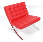 A contemporary Barcelona chair after the original