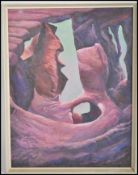 A 1950's mid century sci-fi inspired oil on board