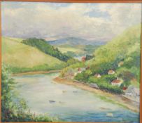 Gladys Clayton. A mid century oil palette knife pa