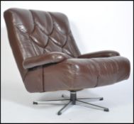 A 1970's  retro 20th century Tetrad brown leather