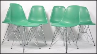 A set of 6 contemporary Eames style DSW dining cha