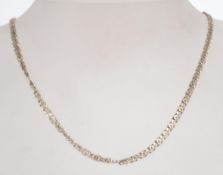 A silver 925 curb link necklace chain wi