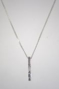 A modernist silver fine linked necklace