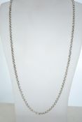 A silver 925 gentlemans rolo link chain
