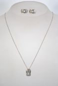 A silver 925 curb link necklace chain wi