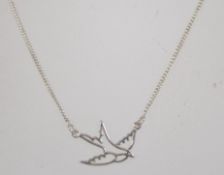 A silver 925 curb linked ladies necklace