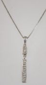 A silver 925 box link ladies necklace ch