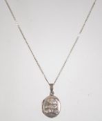 A silver 925 curb link necklace chain wi