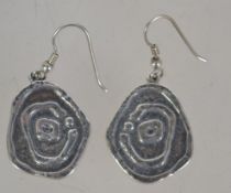 A pair of sterling silver Scottish earri