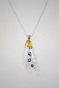A silver 925 fine linked necklace chain