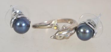 A silver 925 ladies dress ring in the fo