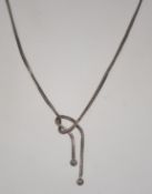 A silver 925 foxtail link ladies choker