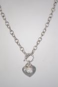 A hallmarked 925 silver necklace with he