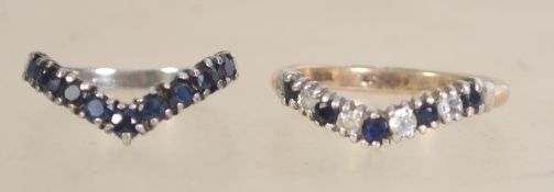 A matched pair of silver and gold plated