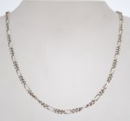 A silver 925 sectioned curb link necklac