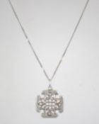 A silver 925 curb link necklace chain wi