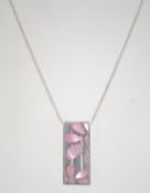 A silver 925 snake link necklace chain w