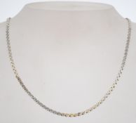 A silver 925 wave link necklace chain wi