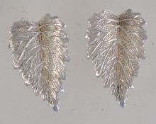 A pair of vintage 925 silver clip on ea