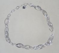 A silver 925 fancy link bracelet chain w