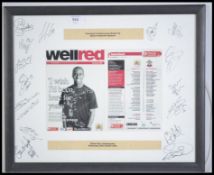 A framed and glazed signed Bristol City Match Prog