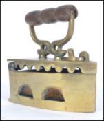 A 19th century brass iron. Having Chinese characte