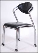 A pair of retro 20th century chrome tubular framed