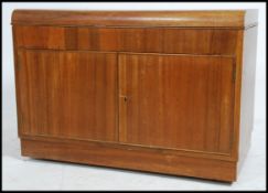 A 20th century Art Deco walnut side cabinet chest