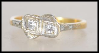 An 18ct gold, platinum and diamond vintage ladies