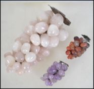 A collection of decorative rose quartz bunch of gr