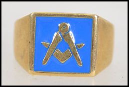 An unusual gentlemans gilded silver and enamel set