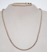 A silver 925 metamorphic twist necklace chain having a c clasp. Weighs 15.9 grams and measures 18
