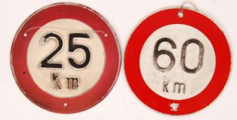 FRENCH SPEED LIMIT SIGNS