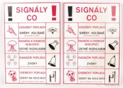 CZECH AIR RAID WARNING SIGNS