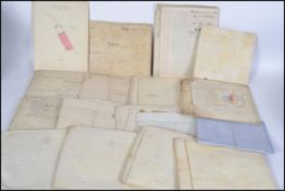 A large selection of indentures and conveyance's, mostly pertaining to the Bristol and surrounding