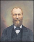 A 19th century English school oil on canvas portrait study painting of a gentleman. Unsigned,