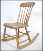 A Victorian country beech and elm children's spind